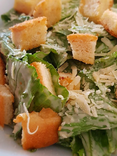 A picture of Caesar Salad - No anchovies and no raw Eggs.