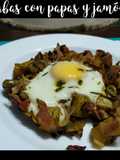 Habas con papas y jamón
