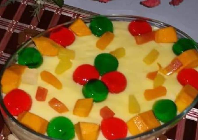 Recipe of Award-winning 🍌🍇🍊 Fruit custard🍌🍍🍇