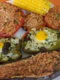 Verduras asadas con queso
