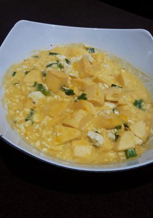 Foto resep Tofu with Salted Egg Sauce (Tofu dengan Saus Telur Asin)