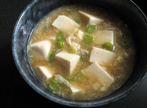 A picture of Silken Tofu & Egg Soup.