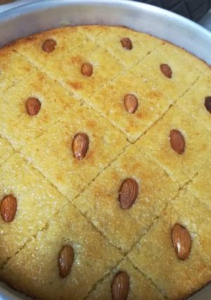 صورة لوصفة هريسة جوز الهند بدون بيض