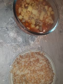 صورة لوصفة يخنة البطاطا بلحم البقر والحمص 👩🍳👩🍳