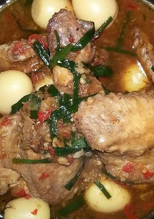 Foto resep Ayam kecap saos tiram + telur puyuh