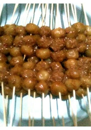 Foto resep Sate cilok bumbu kacang