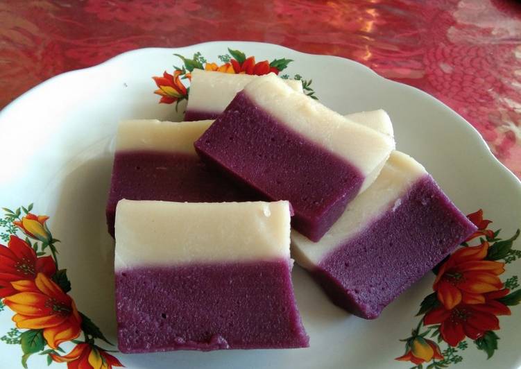 DICOBA! Resep Kue talam ubi ungu rasa endolita.. kue sehari-hari