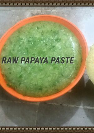 A picture of Ginger,Garlic and Raw Papaya Paste.