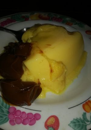 Una foto de Flan de paquete en microondas