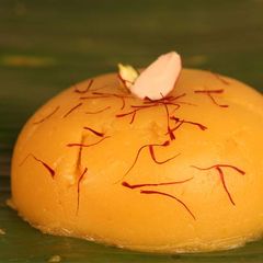 A picture of Badam Halwa (Almond Dessert).