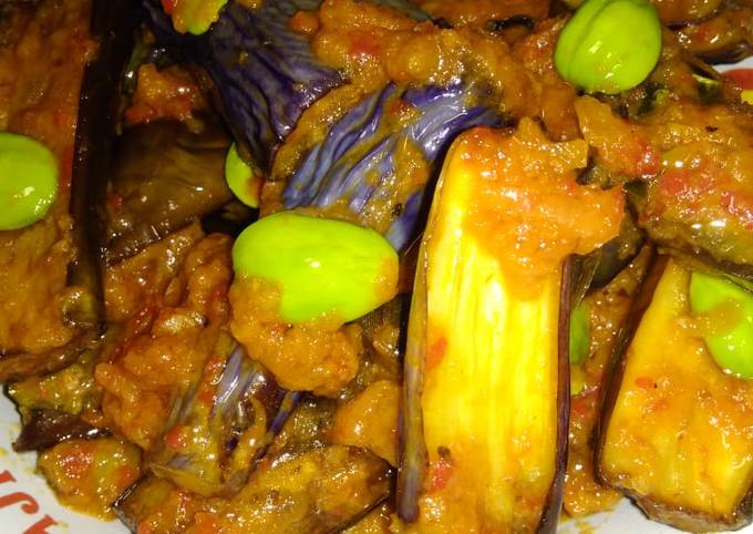 Anti Ribet, Bikin Balado terong ungu sambal pete Untuk Jualan