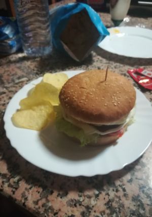 Foto de Hambúrguer no pão