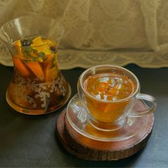A picture of Cranberry Orange Tea - Immunity Tea for post Party Detox.