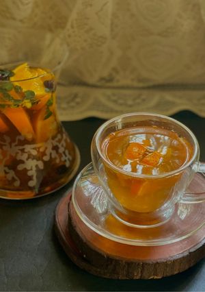 A picture of Cranberry Orange Tea - Immunity Tea for post Party Detox.