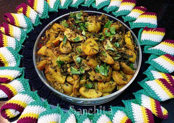 Simple Way to Make Homemade Methi Baby Potatoes Dry sabzi