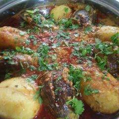 A picture of Stuffed brinjal and potatoes masalas.
