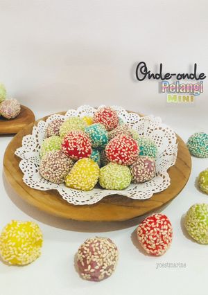 Foto resep Onde-onde pelangi mini