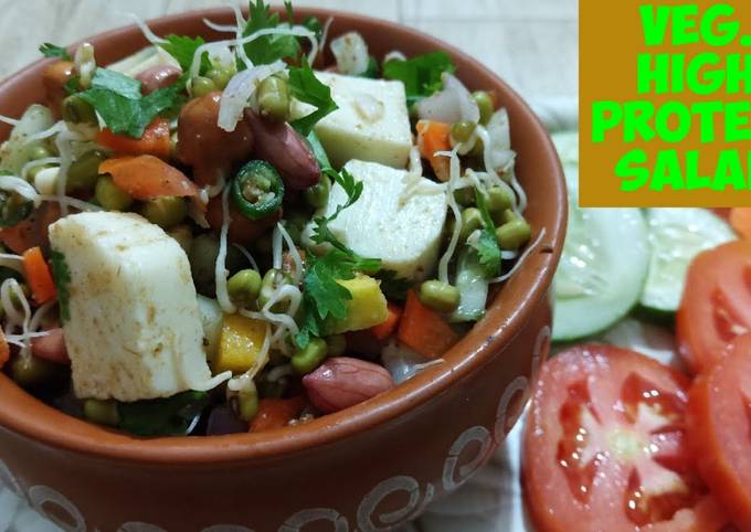 Veg. High protein salad For weight loss/ Healthy sprout chaat