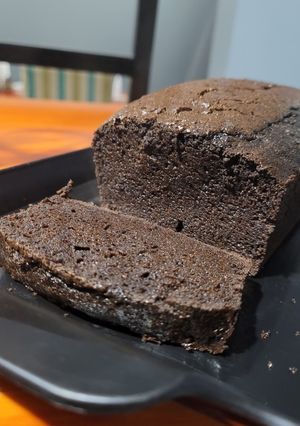 Una foto de Budín de algarroba y cacao