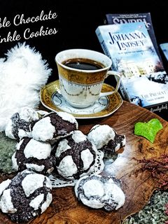 Foto resep Double Chocolate Crinkle Cookies