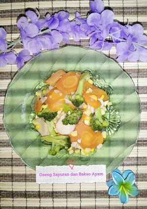Foto resep Oseng Sayuran dan Bakso Ayam