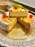 “Pastel pudín” con manzana (“Pudding cake with apples”),