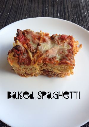 A picture of Baked Spaghetti.