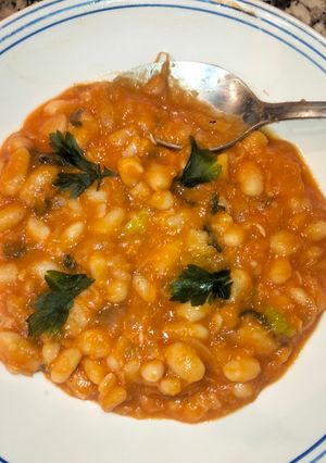 Una foto de Fabada vegetal
