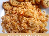 Nasi Goreng dengan rolade goreng