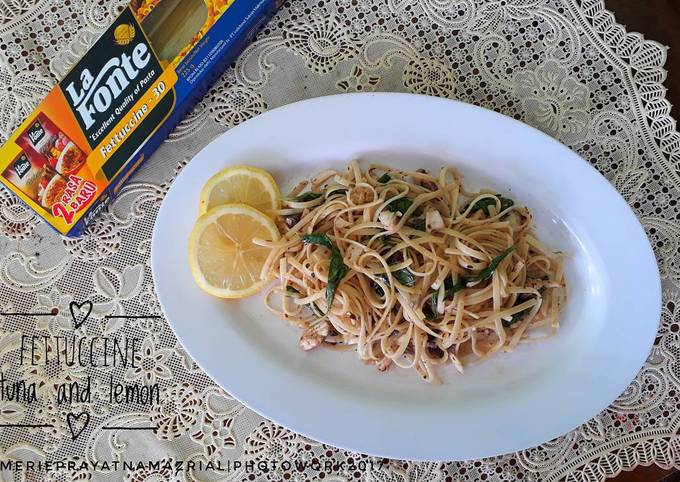 Resep Fettuccine Tuna And Lemon Oleh Merie Prayatna Mazrial Cookpad 4462