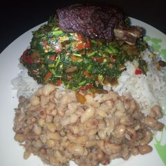 Rice and beans with vegetables A picture of Rice and beans with vegetables.
