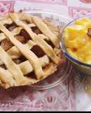 Eggless Apple pie with Vanilla Custard
