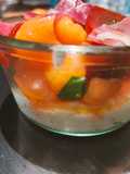 Salade melon tomates ricotta