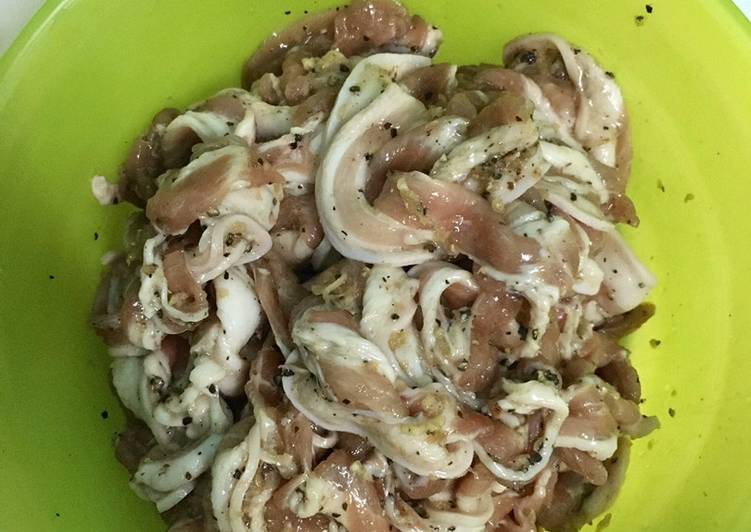 หมักหมูกระทะ (พริกไทยดำ)