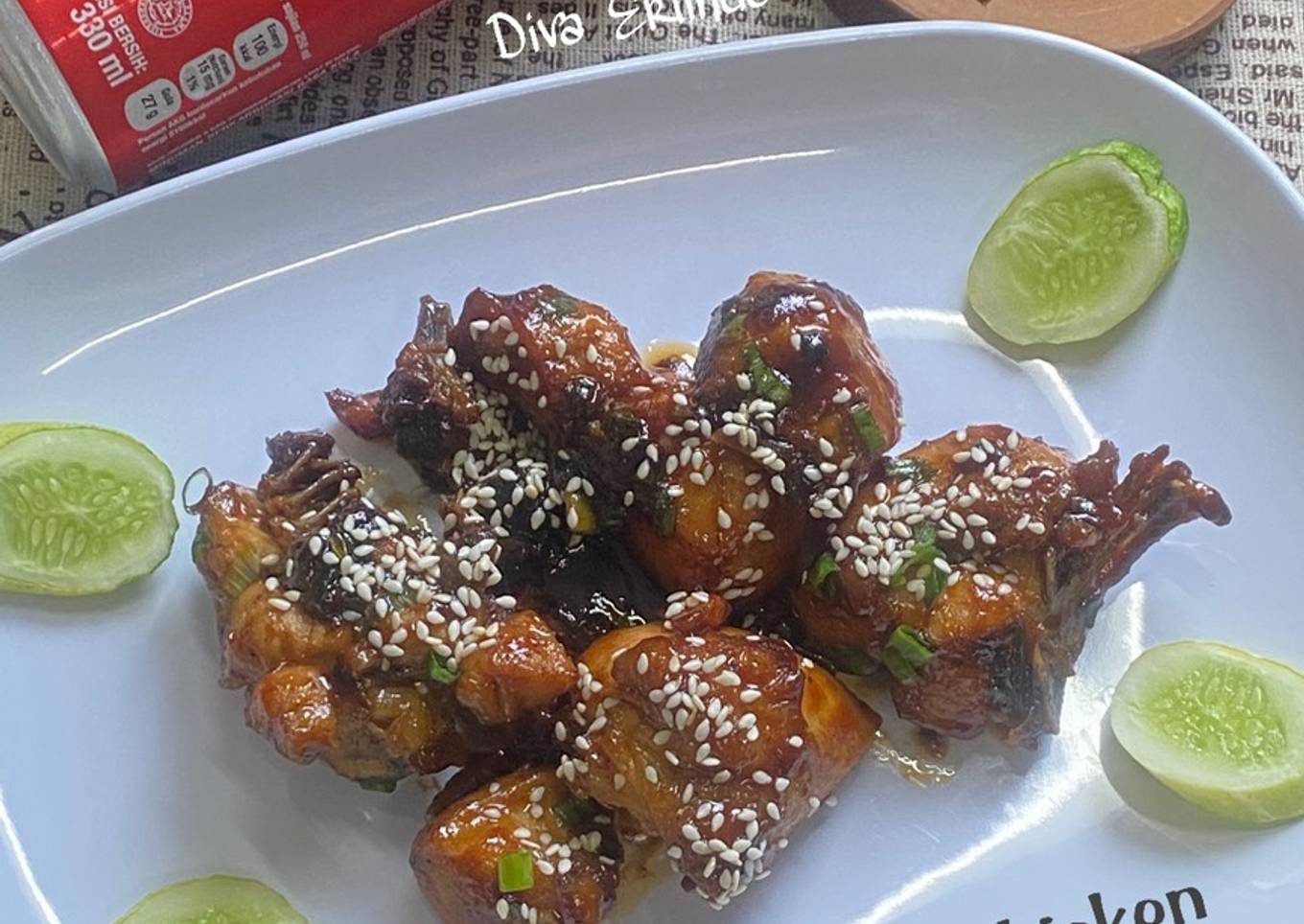 Korean Spicy Honey Chicken Cola