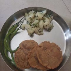 A picture of Rajgira Puri and Aloo Sabji.