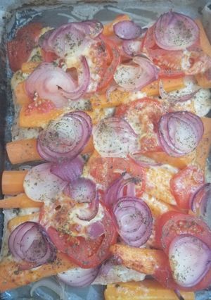 Csirkemell zöldségekkel recept fotója