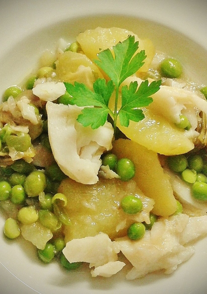Una foto de Bacalao con patatas