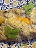 Berenjenas y Pechugas de Pollo con Bechamel de Champis