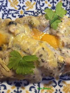 Una foto de Berenjenas y Pechugas de Pollo con Bechamel de Champis