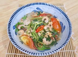 Hình của món Canh Chua Rau Muống Tôm Khô.