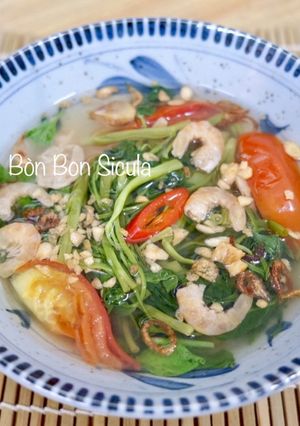 Hình của món Canh Chua Rau Muống Tôm Khô.