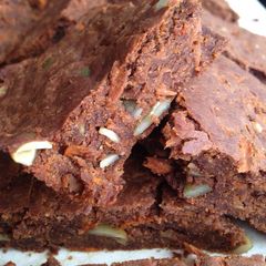 A picture of Carrot & Carob Nut Butter Brownies.