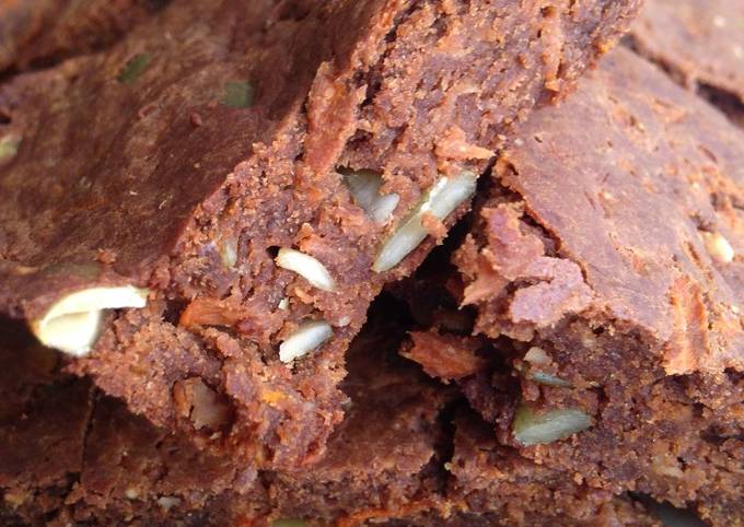 Carrot & Carob Nut Butter Brownies