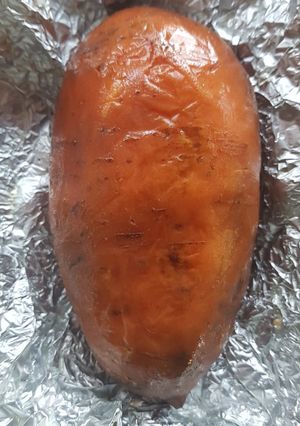 Una foto de Boniato asado en olla de cocción lenta