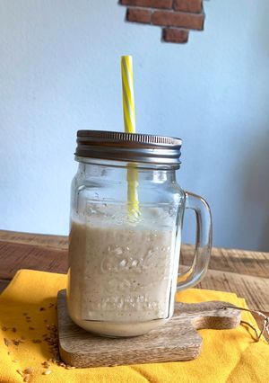 Une photo de Smoothie Banane, Graines de Lin