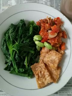 Foto resep Bayam Sambal Cumi Asin
