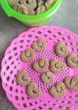 Foto resep Semprit susu coklat 3 bahan (no mixer)