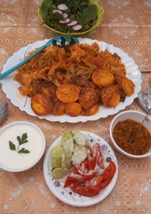 عکسی از دستور ماکارونی سبزیجات