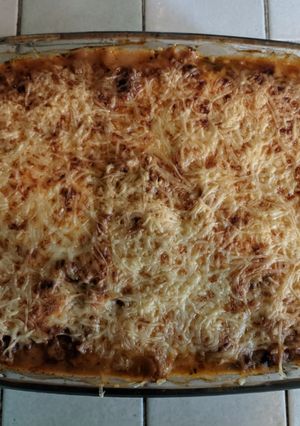 Une photo de Gratin d'aubergines sauce bolognaise maison